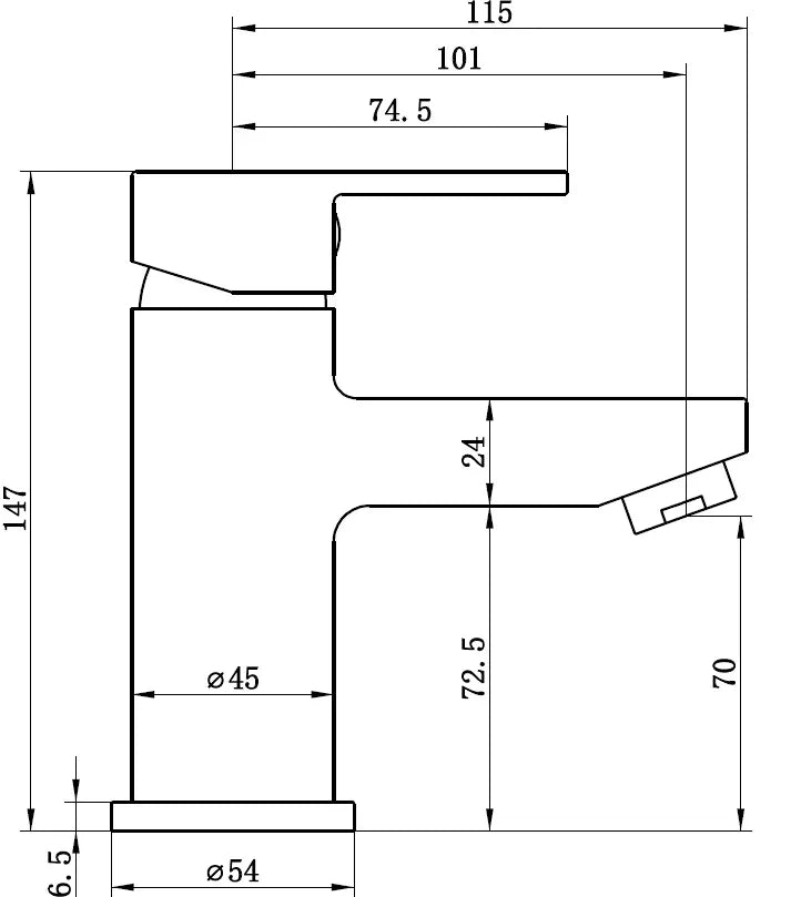 Ethos Polished Chrome Mono Basin Mixer with Press-Top Waste