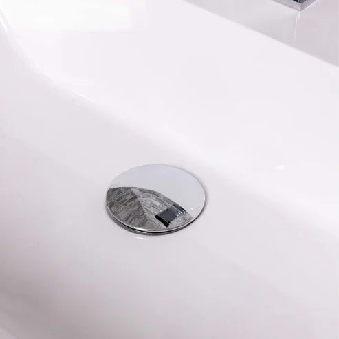 Chrome Mushroom Push-Button Basin Waste – Unslotted (66mm)