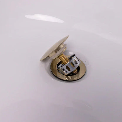 Brushed Brass Easy-Clean Click-Clack Bath Waste with Integrated Overflow