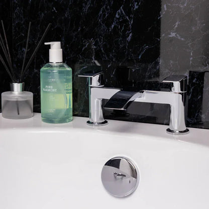 Chrome Easy-Clean Click-Clack Bath Waste with Integrated Overflow
