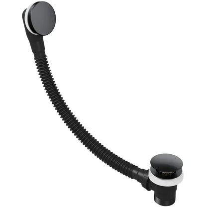 Matt Black Easy-Clean Click-Clack Bath Waste with Integrated Overflow