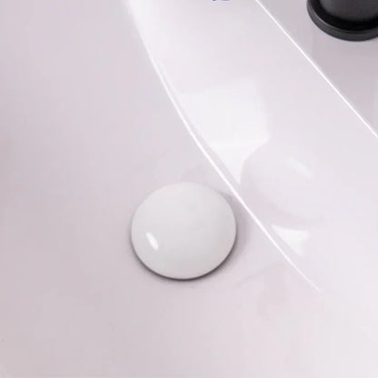 White Ceramic Slotted Click-Clack Basin Waste – 70mm