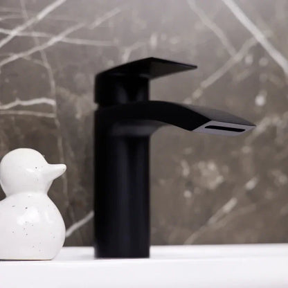 Ellsi Spear Matt Black Waterfall Mono Basin Mixer