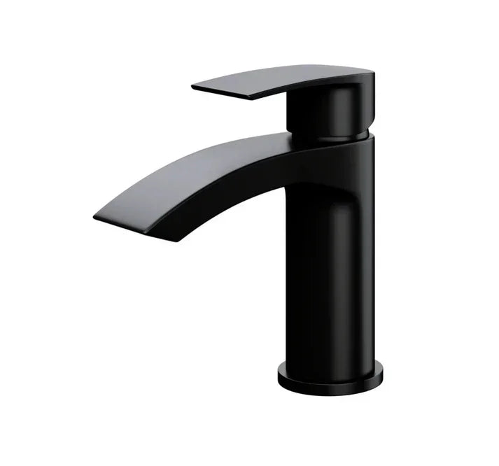 Ellsi Spear Matt Black Waterfall Mono Basin Mixer