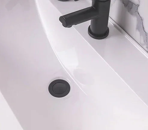 Matt Black Unslotted Push-Button Basin Waste – 60mm