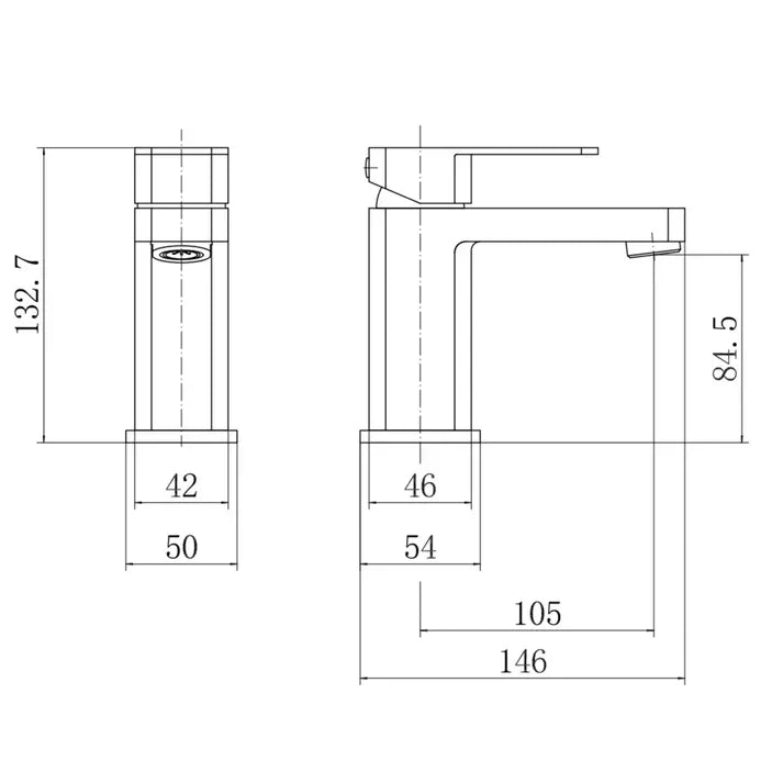 Ellsi Lanza Brushed Brass Mono Basin Mixer with Matching Clicker Waste