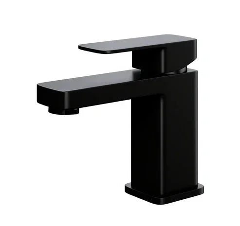 Modern matt black basin tap with sleek design, luxury bathroom faucet from Tiles and Taps collection