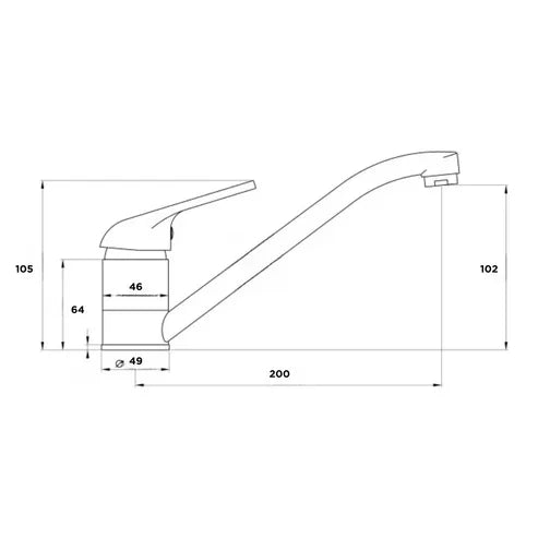 Vesper Chrome Single-Lever Kitchen Mixer – Sleek Mono Design