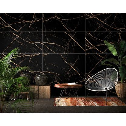 Atlantis Black | 60x120 Midnight Gold R9 Matt