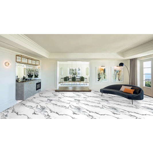 Calacatta Borghini | 60x120 Statuario Grey Carved Matt