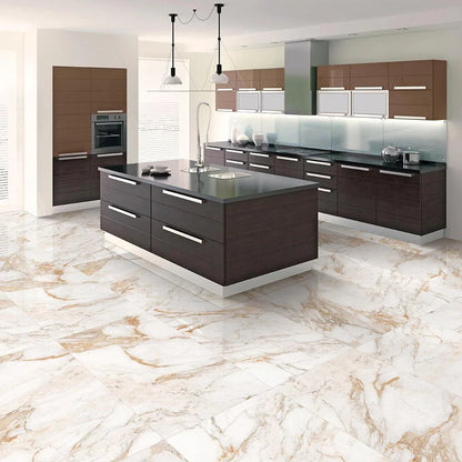 Icon Gold | 60x120 Luminous White & Auric Polished