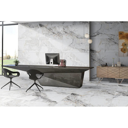 Marmara Ice | 60x120 Frost White Carved Matt